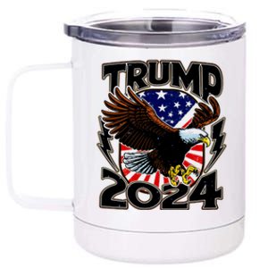 President Trump , Trump 2024 Patriotic Republican Eagle America 12 oz Stainless Steel Tumbler Cup