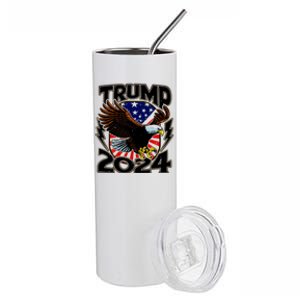 President Trump , Trump 2024 Patriotic Republican Eagle America Stainless Steel Tumbler