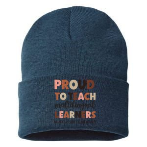 Proud To Teach Multilingual Learners Sustainable Knit Beanie