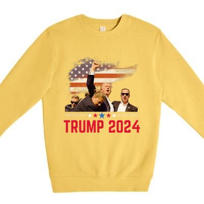 President Trump Trending Political Trump 2024 Election Premium Crewneck Sweatshirt