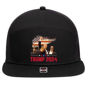 President Trump Trending Political Trump 2024 Election 7 Panel Mesh Trucker Snapback Hat