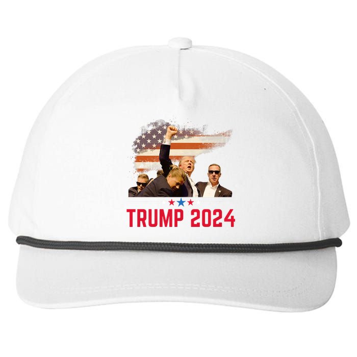 President Trump Trending Political Trump 2024 Election Snapback Five-Panel Rope Hat