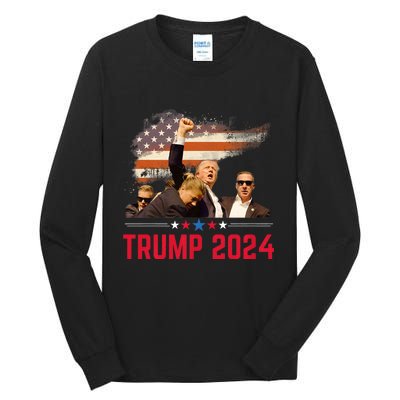 President Trump Trending Political Trump 2024 Election Tall Long Sleeve T-Shirt