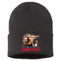 President Trump Trending Political Trump 2024 Election Sustainable Knit Beanie