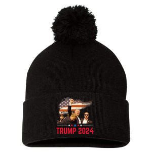 President Trump Trending Political Trump 2024 Election Pom Pom 12in Knit Beanie