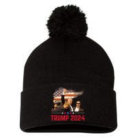 President Trump Trending Political Trump 2024 Election Pom Pom 12in Knit Beanie