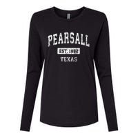 Pearsall Texas Tx Vintage Sports Established Womens Cotton Relaxed Long Sleeve T-Shirt