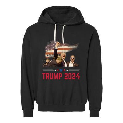 President Trump Trending Political Trump 2024 Election Garment-Dyed Fleece Hoodie