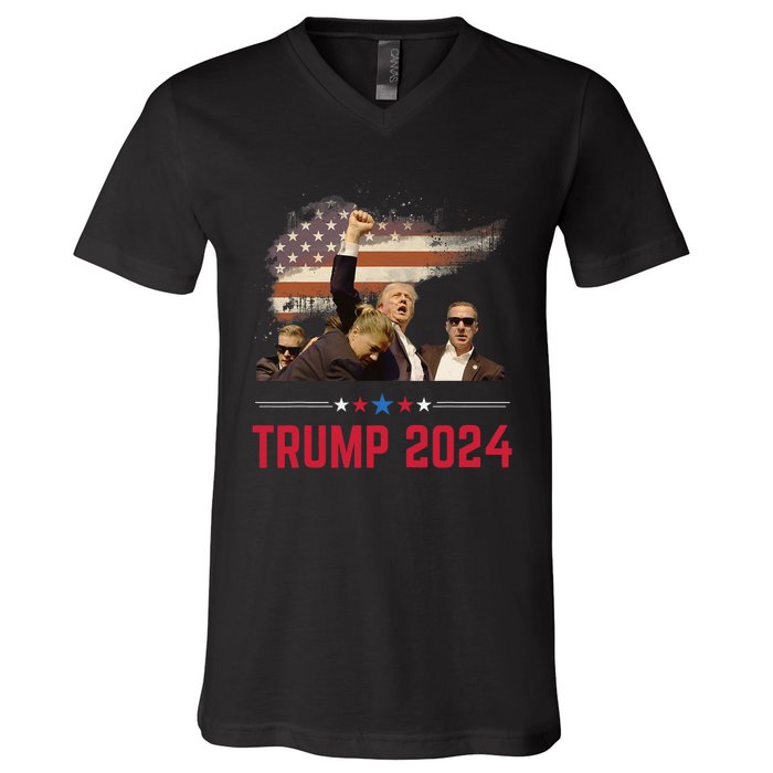 President Trump Trending Political Trump 2024 Election V-Neck T-Shirt