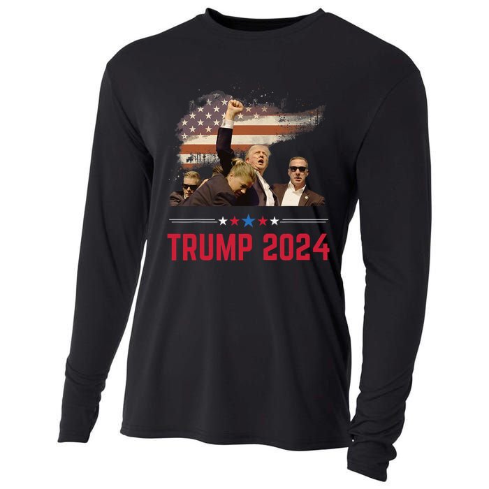 President Trump Trending Political Trump 2024 Election Cooling Performance Long Sleeve Crew