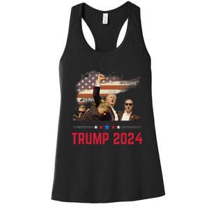 President Trump Trending Political Trump 2024 Election Women's Racerback Tank