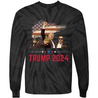 President Trump Trending Political Trump 2024 Election Tie-Dye Long Sleeve Shirt