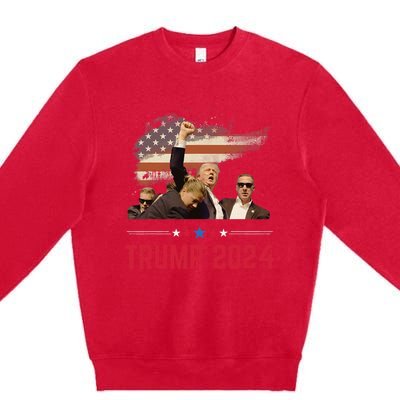 President Trump Trending Political Trump 2024 Election Premium Crewneck Sweatshirt