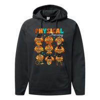 Physical Therapy Turkey Autumn Fall Vibes Thanksgiving Performance Fleece Hoodie