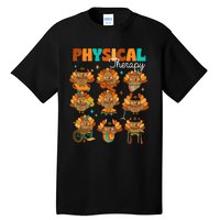 Physical Therapy Turkey Autumn Fall Vibes Thanksgiving Tall T-Shirt