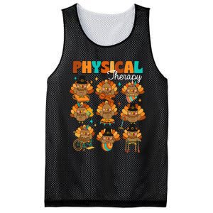 Physical Therapy Turkey Autumn Fall Vibes Thanksgiving Mesh Reversible Basketball Jersey Tank