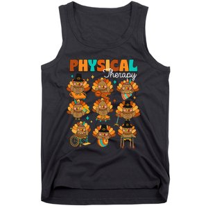 Physical Therapy Turkey Autumn Fall Vibes Thanksgiving Tank Top