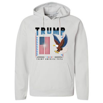 President Trump Trending Political 2024 Performance Fleece Hoodie