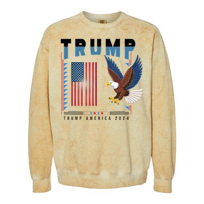 President Trump Trending Political 2024 Colorblast Crewneck Sweatshirt