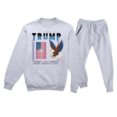 President Trump Trending Political 2024 Premium Crewneck Sweatsuit Set