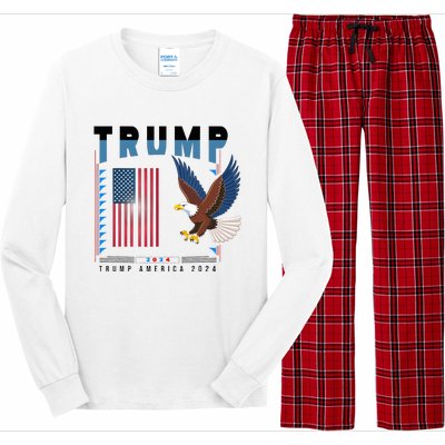 President Trump Trending Political 2024 Long Sleeve Pajama Set