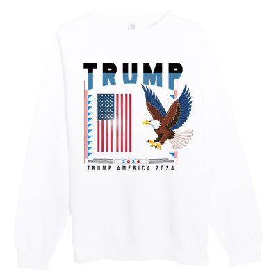 President Trump Trending Political 2024 Premium Crewneck Sweatshirt