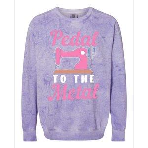 Pedal To The Metal Sewing Machine Colorblast Crewneck Sweatshirt