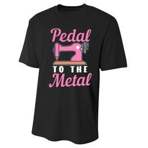 Pedal To The Metal Sewing Machine Performance Sprint T-Shirt