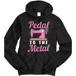 Pedal To The Metal Sewing Machine Tie Dye Hoodie