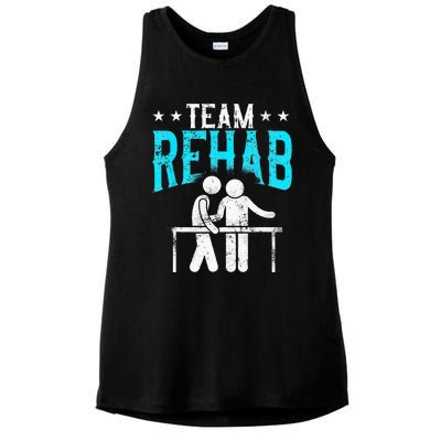 Physical Therapist Therapy Assistant Team Rehab Vintage Ladies PosiCharge Tri-Blend Wicking Tank