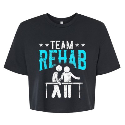 Physical Therapist Therapy Assistant Team Rehab Vintage Bella+Canvas Jersey Crop Tee