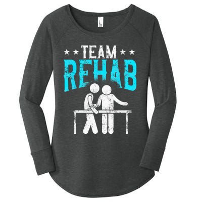 Physical Therapist Therapy Assistant Team Rehab Vintage Women's Perfect Tri Tunic Long Sleeve Shirt