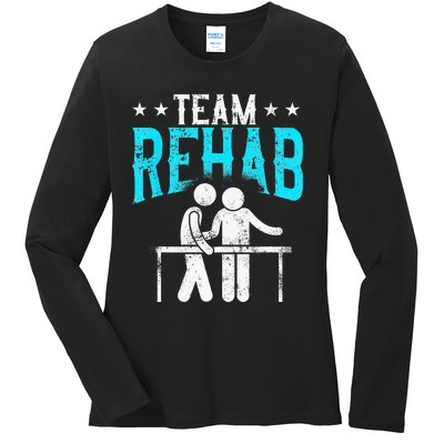 Physical Therapist Therapy Assistant Team Rehab Vintage Ladies Long Sleeve Shirt