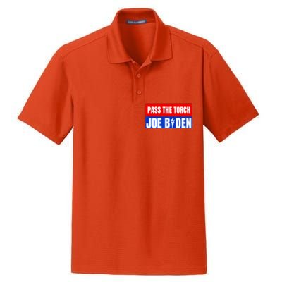 Pass The Torch Joe Biden Funny Saying Dry Zone Grid Polo