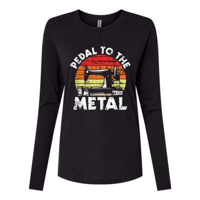 Pedal To The Metal Sewing Machine Quilter Quilting Womens Cotton Relaxed Long Sleeve T-Shirt