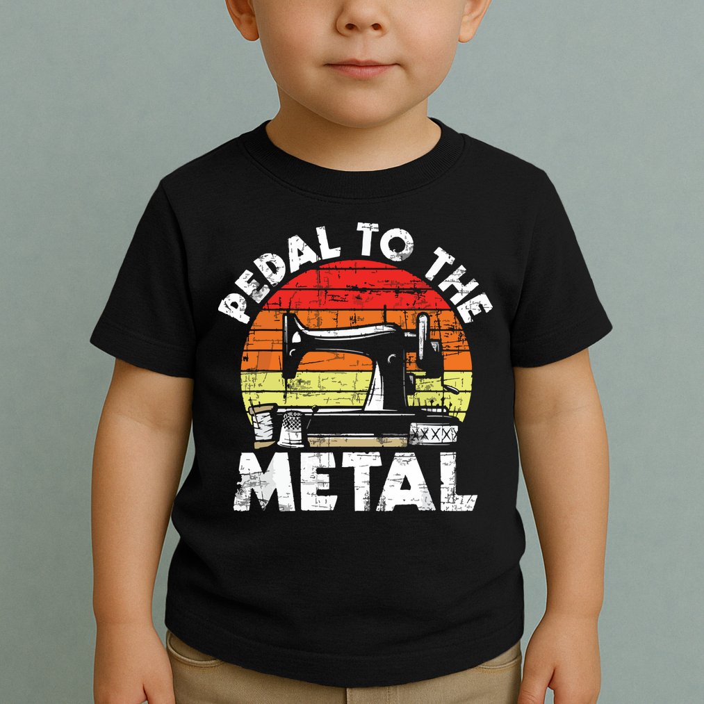 Pedal To The Metal Sewing Machine Quilter Quilting Toddler T-Shirt