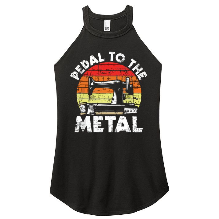 Pedal To The Metal Sewing Machine Quilter Quilting Women's Perfect Tri Rocker Tank
