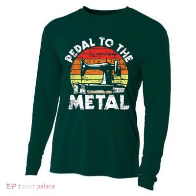 Pedal To The Metal Sewing Machine Quilter Quilting Cooling Performance Long Sleeve Crew