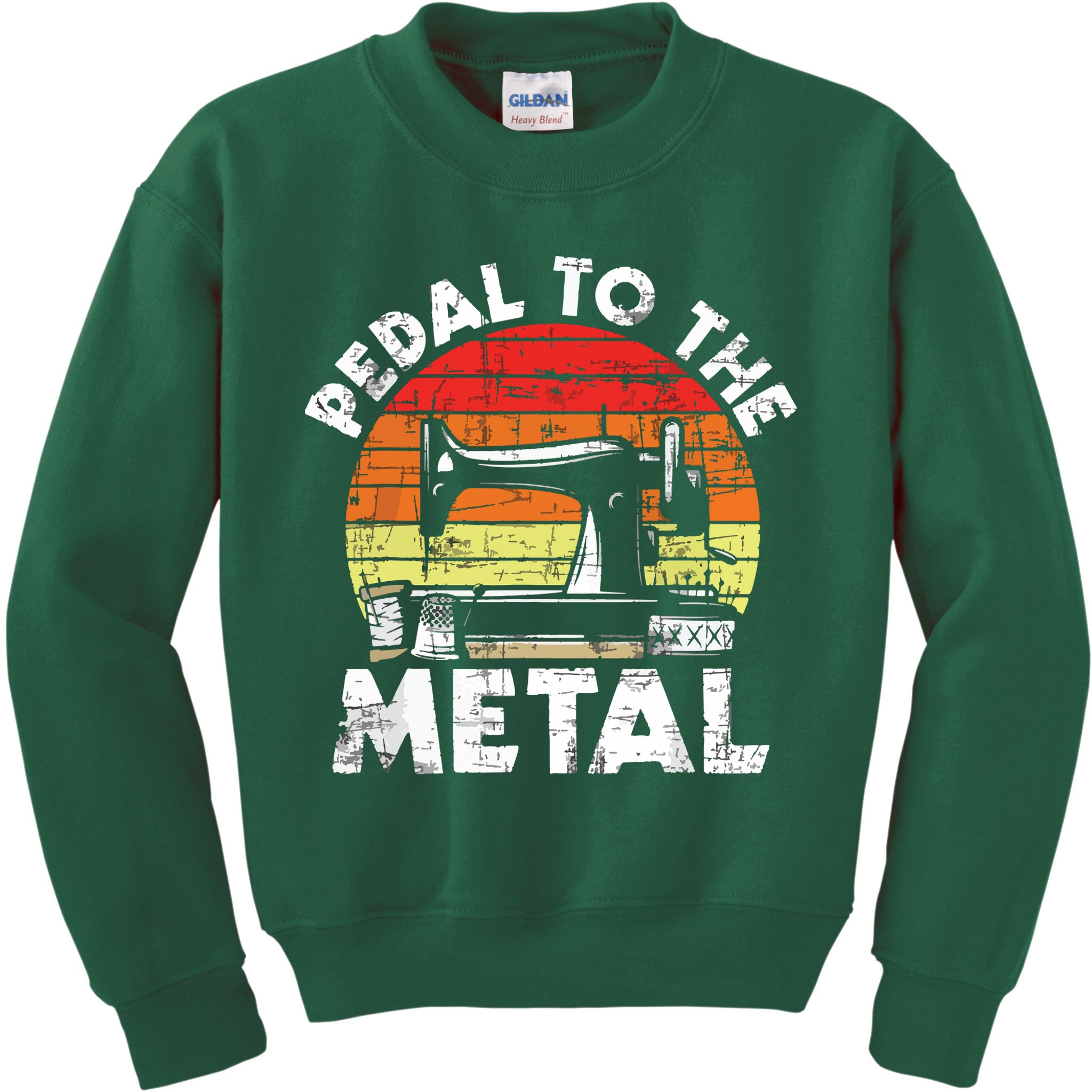 Pedal To The Metal Sewing Machine Quilter Quilting Kids Sweatshirt