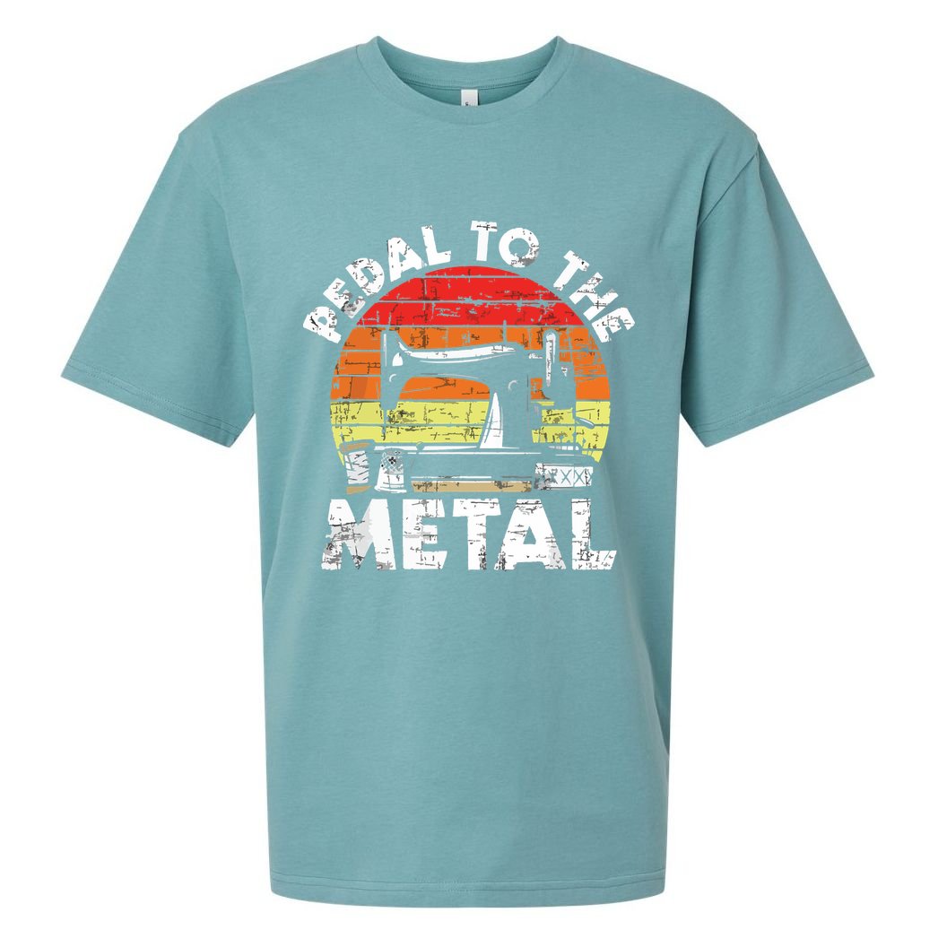 Pedal To The Metal Sewing Machine Quilter Quilting Sueded Cloud Jersey T-Shirt