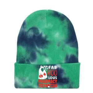 Pharmacy Tech Technician Pharmacist Student Halloween Fab Tie Dye 12in Knit Beanie