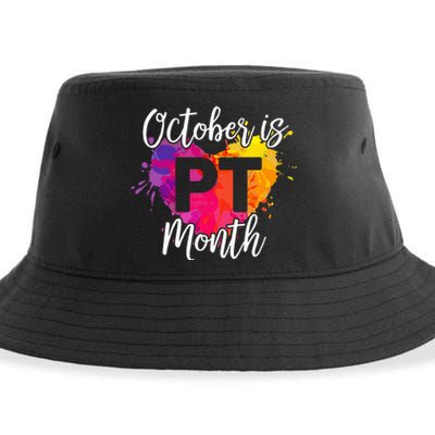 Physical Therapy Therapist And Assistant October Is PT Month Sustainable Bucket Hat