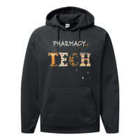 Pharmacy Technician Tech Funny Pharmacist Halloween Spooky Performance Fleece Hoodie