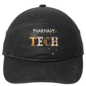 Pharmacy Technician Tech Funny Pharmacist Halloween Spooky 7-Panel Snapback Hat