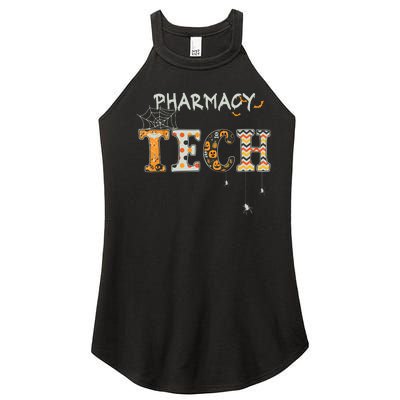 Pharmacy Technician Tech Funny Pharmacist Halloween Spooky Women’s Perfect Tri Rocker Tank