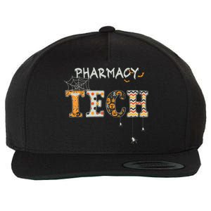 Pharmacy Technician Tech Funny Pharmacist Halloween Spooky Wool Snapback Cap