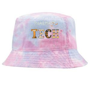 Pharmacy Technician Tech Funny Pharmacist Halloween Spooky Tie-Dyed Bucket Hat