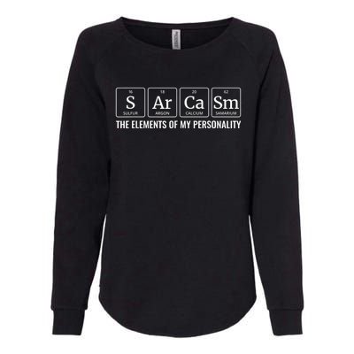 Periodic Table T Chemistry Sarcasm Elements Womens California Wash Sweatshirt