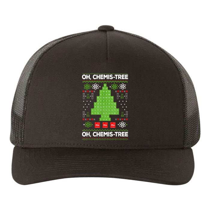 Periodic Table Tree Oh Chemistree Fun Chemistry Teacher Xmas Yupoong Adult 5-Panel Trucker Hat