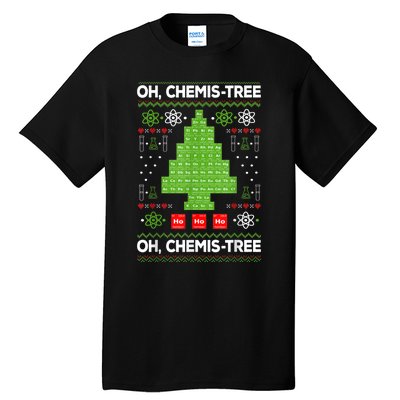 Periodic Table Tree Oh Chemistree Fun Chemistry Teacher Xmas Tall T-Shirt